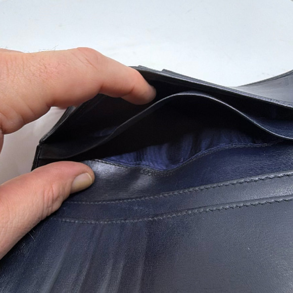 Gucci Continental Flap Black GG Monogram Canvas Leather Wall - Picture 8 of 8